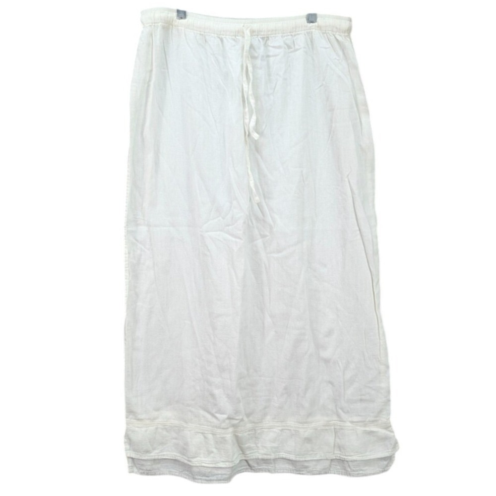 Vintage El Huarache Midi Skirt Guatemalan Minimalist Drawstring Cotton Sz XL NWT